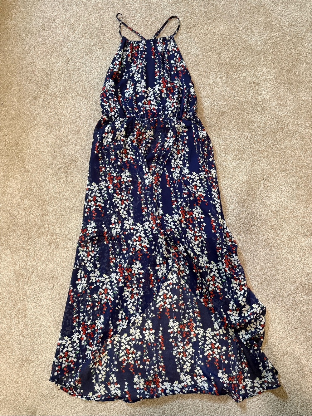 Women's Navy Floral Wrap Dress